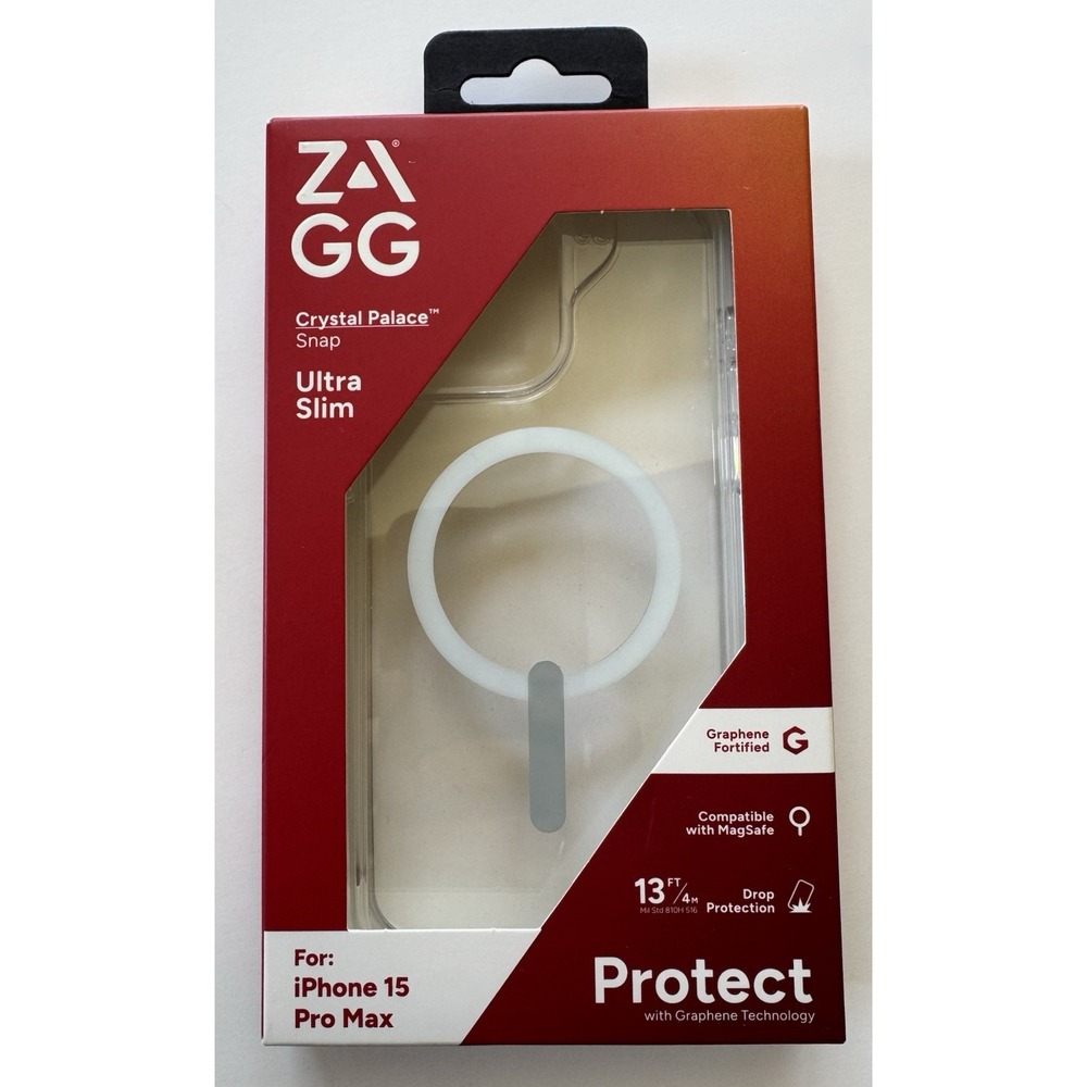 ZAGG Crystal Palace Protect Case for MagSafe for iPhone 15 Pro Max - Clear
